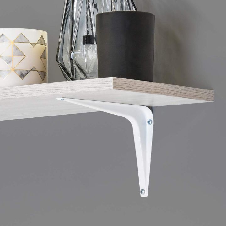 Shelf Bracket - 6" x 8", White, 2pcs