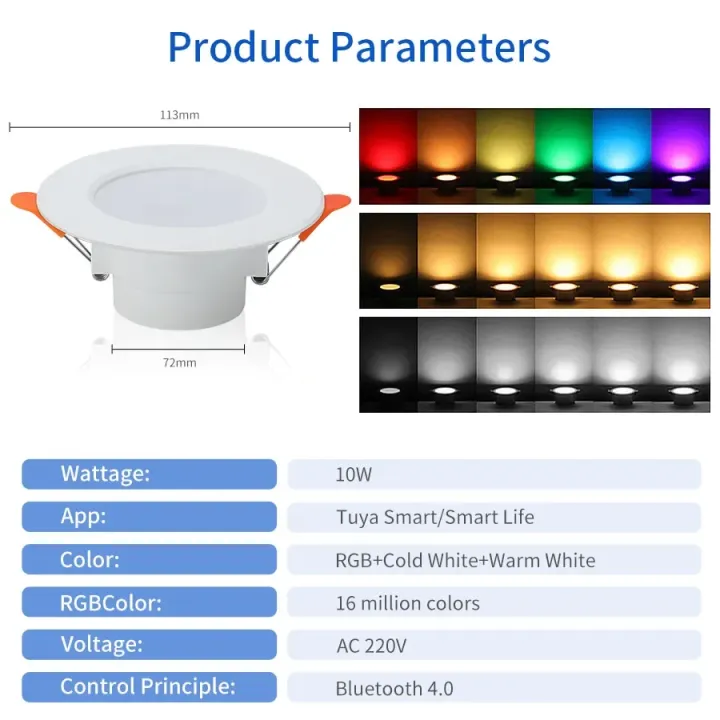 85-265V%20220V%20Tuya%20Smart%20Led%20Downlight%20Bluetooth%20APP%20Can%20Ceiling%20Light%20with%20RF%20Remote%20Group%20Control%2010W%20RGB%20Lamp%20White%20Dimmable%20-%20Image%206