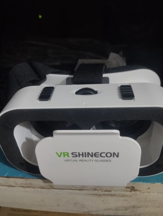 VR Shinecon Box 5.0 Mini VR Box 3D Glass Virtual Reality Headset for Smartphones With REMOTE - White and Black
