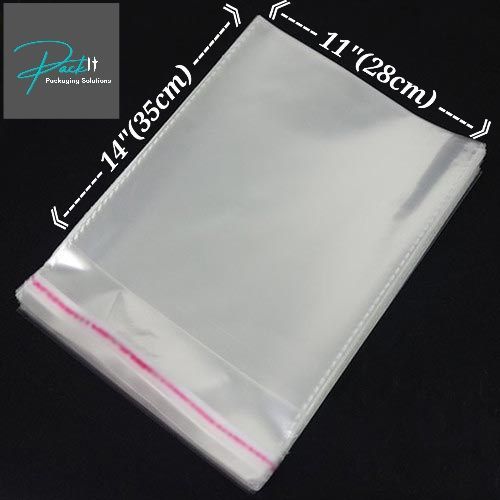 100pcs 11*14 inches Clear Transparent Polythene Bags BOPP Bags with ...
