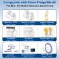 2Pcs Breast Pump Flange Inserts, Silicone 12-22mm, Shield Adapter Reduce Tunnel Size, Fit S12 pro/S9 pro/Spectra/Medela.