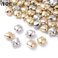 iYOE 50pcs 6-18mm Gold Color Heart Charms CCB Plastic Spacer Beads For Making Bracelet Earring Necklace Pendant DIY Jewelry.