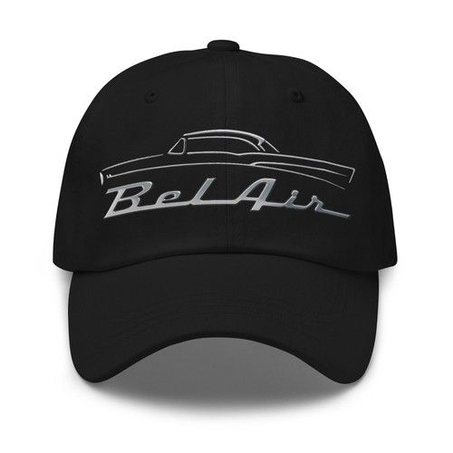 1957 Bel Air Script Dad Hat – Classic Chevy Vintage Car Cotton Twill ...