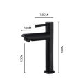 Madam faucet basin faucet stainless steel 304 genuine black durable brass valve straight neck MA-A-1002B. 