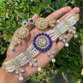 Double layer pearl chain choker set for women. 