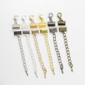 10Sets/Lot 10-40mm Lobster Clasps Hooks Extending Chain Bracelet End Connectors Slider Clasp For DIY Jewelry Making Finding. 