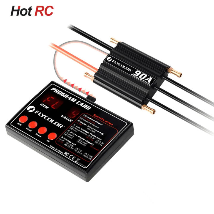 Flycolor 50A 70A 90A 120A 150A Brushless ESC 2-6S RC Boats Waterproof ESC Programme Card with BEC System for RC Boats
