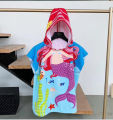 1 pc beach towel for Boys Girls boys Kids Hooded cartoon mermaid wrap swimming blanket children beach towel with essential hooded poncho. 