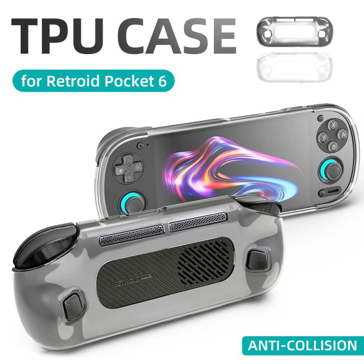 TPU Soft Protective Case for Retroid Pocket 6 Clear Protector Shell Cover for Retroid Pocket6 Anti-Scratch Console Accessories