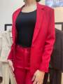 Boss Lady Single Breasted Classic Red Formal Blazer for Women. 