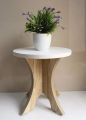 Si... Wooden Side Table/End Table/Plant Stand/Tea Table/Stool Living Room Furniture Round Shape (17 Inch). 