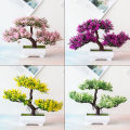 Fake Plant Flowers Potted Ornaments Artificial Plants Bonsai Small Tree Pot For Home Festival Wedding Decoration Accessories. 