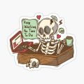 cute kawaii skeleton stickers | 1 piece of kawaii sticker for journalling, phone covers,  laptop etc| decor your space! | best gift | cute stickers. 
