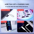 PD 60W Multifunctional USB Type C Data Cable Set Fast Charging For IPhone Xiaomi Samsung Infinix Vivo Tecno Charger Storage Box Adapter Card Pin Travel Box. 