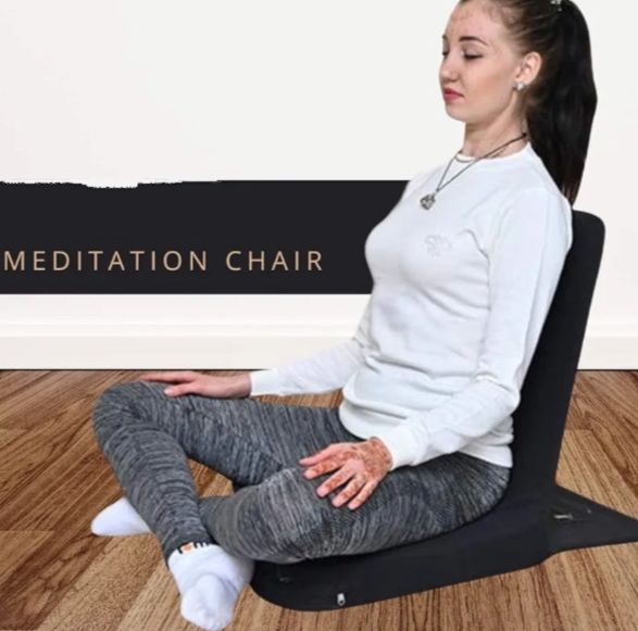 Portable Floor Chair, Foldable Lazy Sofa Chair Floor Chair, Padded Floor Chair Cushioned Back Support Tatami Chair, Video Game Legless Backrest Chairs for Meditation Reading TV Watching Gaming (Color send rendom delivery)