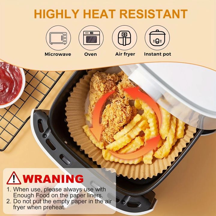 25/50/100pcs%20Oil-Proof%20Non-Stick%20Disposable%20Square%20Papers%20for%20Frying%20Baking%20Cooking,%20Versatile%20Air%20Fryer%20Parchment%20Paper%20Liners%20-%20Image%205