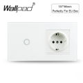 Wallpad EU Standard Single Power Socket Touch Switch Usb Wall Sockets Double Triple Wall Quadruple Glass Sockets. 