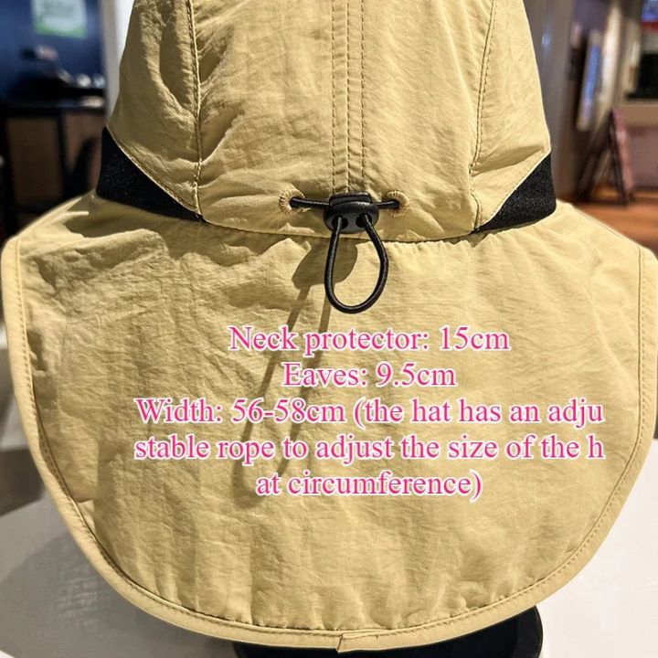 1pc%20Unisex%20Anti-UV%20Sun%20Protection%20Fisherman%20Hat%20-%20New%20Thin%20Outdoor%20Hat%20with%20Quick-Drying%20Shawl%20Neck%20Protector,%20Suitable%20for%20Summ%20-%20Image%203