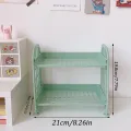 1PC High Appearance Horizontal Desktop Storage Shelf Simple Multi-storey Dormitory Storage Shelf Computer Office Available. 