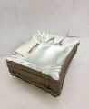 Paper Plates rectangular Foil coated | Disposable Paper Plates / Trays | Large Medium And Small sizes. 