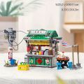 New Style Food Stall Braised Octopus Restaurant Mini Building Blocks.