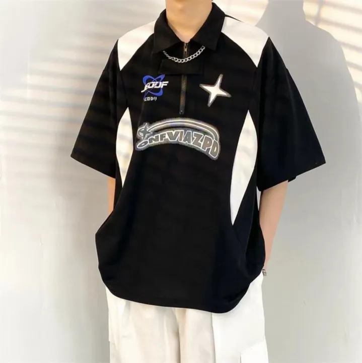 Polo%20shirt%20set%20+%20Korean-style%20fashion%20men's%20shorts%20-%20Image%204