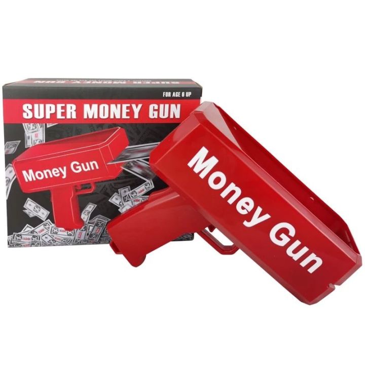 Supreme Money Gun Cash Cannon for Weddings, Parties and Fun Includes 100 Artificial Dollar Money Guns