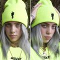 3 colors fashion Billie Eilish beanie knitted winter unisex hip-hop warm hat. 