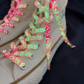 New Luminous Shoelaces for Sneakers Flat Splash-ink Shoe Laces Fluorescent Glowing Running Boot Shoelace Cool Shoestrings 1Pair.