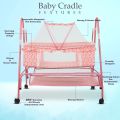 New Born Baby Swing Cradle | with Mosquito Net | No 208 | Cradle with Swing Baby Bedding | Baby Sleep Swing Cradle for 0 to 12 Month Boys And Girls | Comfortable and Safety | Mummy's Best Choice. 