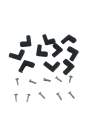 10 PCs plastic bracket L-shaped game parts (black) motherboard bracket PCB type L-shaped stand Holder. 