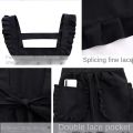 Stylish Korean Fashion Apron Princess Apron, Canvas Waterproof Dining Apron with Pockets, Polyester Apron for Women, Simple S.
