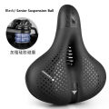Wide Soft Thicken  Bicycle Seat Cycling Big Bum Bike Saddle Reflective Shock Absorbing Hollow Breathable Rainproof Pad 250401. 
