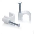 Cable Clip 10mm 100Pcs For Electric Wire Hook Type Nail Clip , Wire Clip Holder Pvc. 