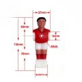 Eco-Friendly 5529 Table Soccer Player Dolls Replacement Figures Foosball Table, Durable Indoor Game Table Football Accessories. 