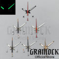 GRAMOCK Black Red Orange Silver Watch Hand Green Luminous 6PCS Per Set Fit VK63 Quartz Movement Modified Replacement Watch Parts. 