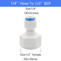 RO Aquarium Accessories  Quick Connector 1/8 1/4 3/8 1/2 3/4BSP Female Thread Adapter Straight Combination Tube. 