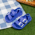 Boys & Girls Double Buckle EVA Sandals Toddler Kids Adjustable Back Strap Thick Sole Summer Beach Shoes. 