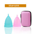 2Pcs Women Menstrual Cup Medical Silicone Vaginal Cups Reusable Menstrual Bowl Feminine Hygiene cup for Menstruation Collection. 
