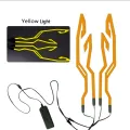 4-in-1 LED Cold Light Motorcycle Bike Helmet Strip EL Sticker Waterproof Warning Lights Motorcycle Night Riding Accessories. 