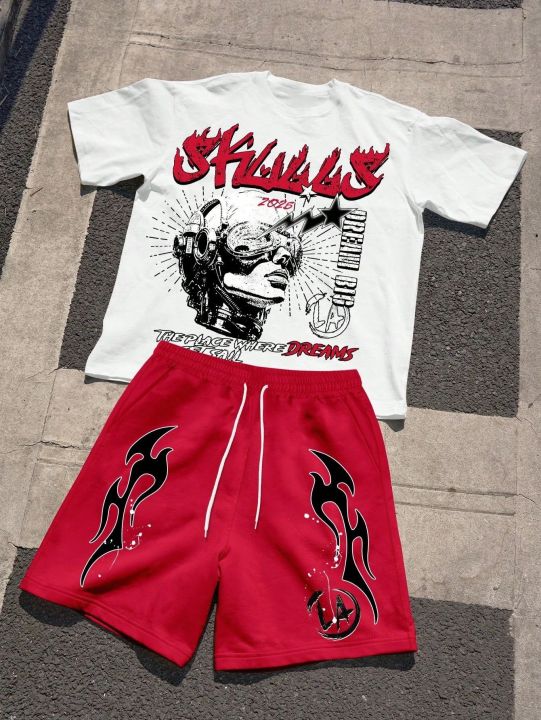 Summer%20Men's%20Fashionable%20Breathable%20Comfortable%20Letter%20Printed%20Round%20Neck%20T-Shirt%20Shorts%20Set%20Outdoor%20Casual%20Top%20-%20Image%206