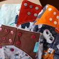 HappyFlute 1Pc Random Print Suede Cloth Inner Baby Nappy Waterproof And Reusable Dual Gussets Cloth Diaper. 