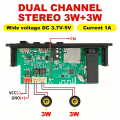 KEBIDUMEI DC 5V Bluetooth 5.0 MP3 Decoder Board 6W Amplifier MP3 Player Support Call Recording 3.5mm USB TF FM for Car Speaker. 