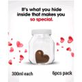 Used 300ml empty nutella glass jar 6pcs.Can use as a storage jar!. 