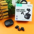 Hoco EQ34 Plus True Wireless ANC+ENC Noise Reduction App Control Bluetooth Earphone(Black). 
