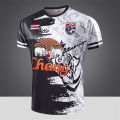 Men's short sleeve motor shirt men's T-shirt good texture light breathable sports shirt 37048. 