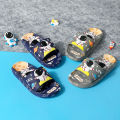 Children‘s Spaceman Slides Cute Cartoon Astronaut Toddler Slippers for Boys and Girls Open-Toed Sandals. 