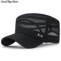 Men's Full Mesh Visor Cap Snapback Outdoor Training Caps Casual Flat Caps Summer Office Breathable Sun Hat Men's New Sports Caps. 