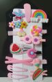 14 pieces/set Cartoon Hair Clips For Girls / Rainbow Hair pins/Clips /Colorful Girls Hairgrips. 