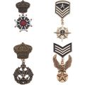 Brooch Pin Republique Francaise Eagle Hanging Charms Lapel Pins Military Hero Medals Retro Shield Geometric Alloy Medal Brooch. 